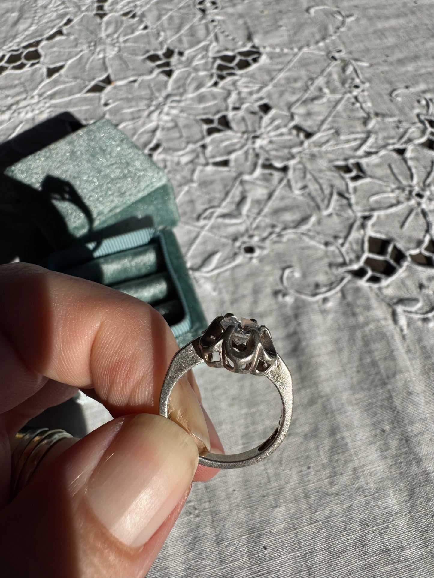 Vintage sterling silver buttercup ring